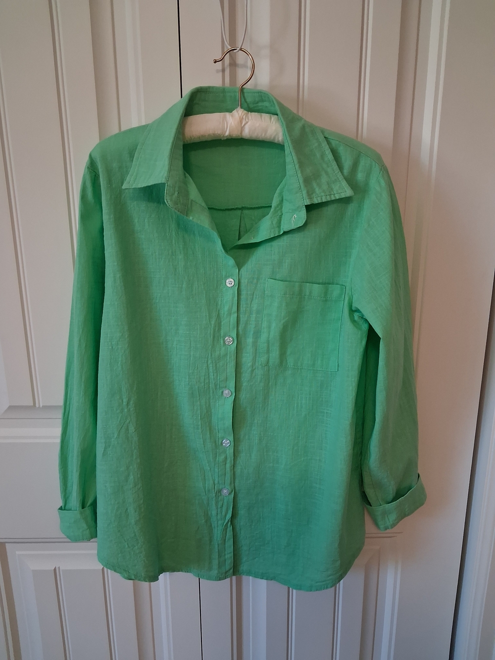 Womens Mint Green Button Down Shirt Size XL
